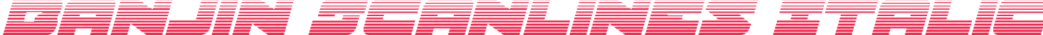 Banjin Scanlines Italic